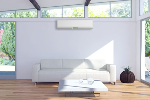 ductless air conditioning system in a modern home