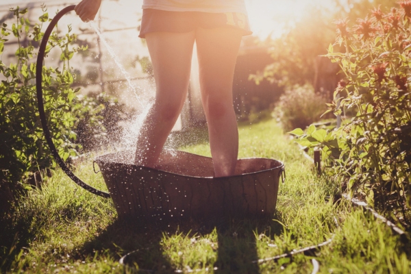 staying cool in the garden during summer