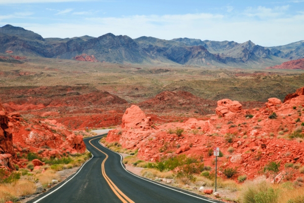 valley of fire scenic drive in Nevada