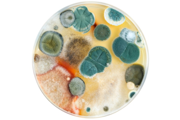 mold growth on petri dish depicting moldy air conditioner smell