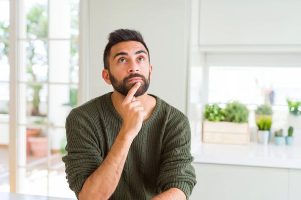 image of man thinking depicting Distinguishing Frozen Heating Oil from Other Issues