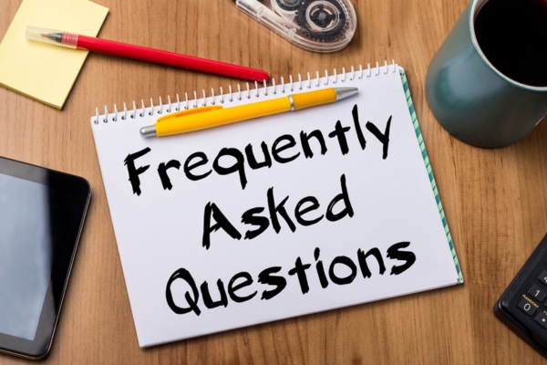 frequently asked questions written on a blank notebook depicting FAQs about propane